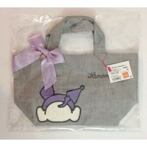 Kuromi embroidered Small tote / lunch bag
